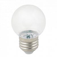 Лампа светодиодная Volpe LED-G45-1W/3000K/E27/CL/С G45 Шар 220В Е27 1Вт 3000K 45х82мм картинка 